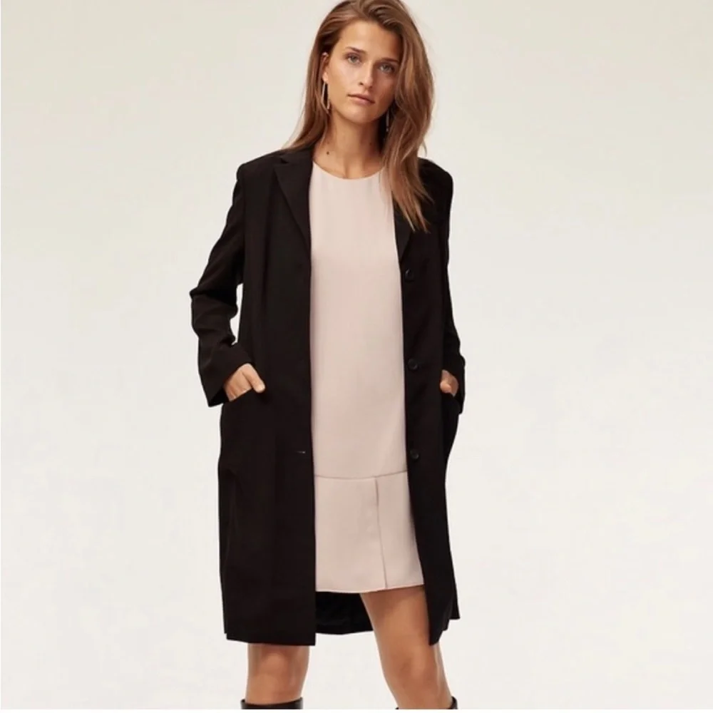 Aritzia Babaton Trent Long Blazer Jacket | Black | 0
